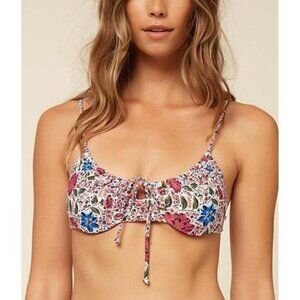 NWT O'Neill Floral Bouquette Underwire Bikini Swim Top Medium